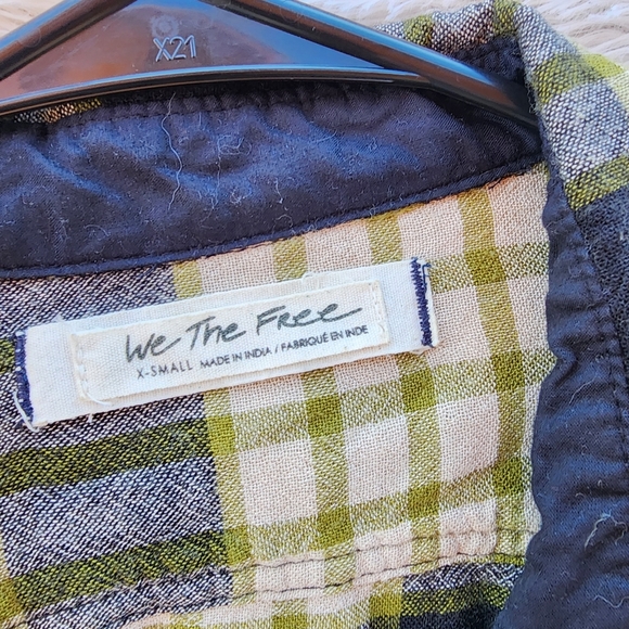 Free People We The Free Black Pacific Dawn Plaid Shirt - Picture 8 of 8